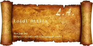 Loidl Attila névjegykártya